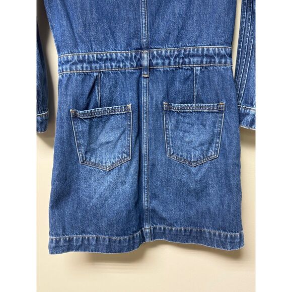 FRAME DENIM Trucker Style Denim Shirt Dress, Sz S - Picture 10 of 12
